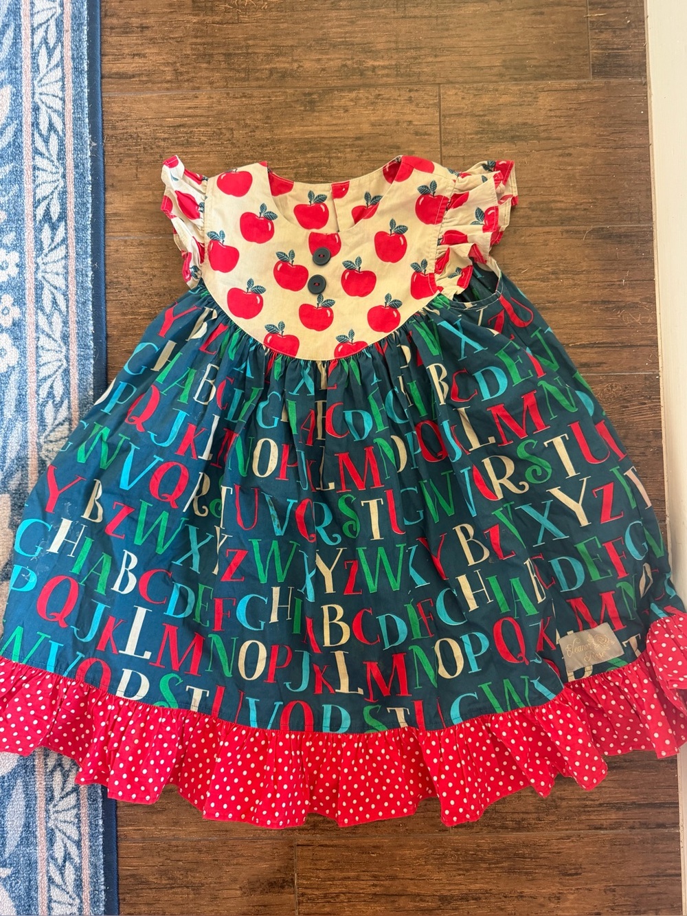 ELEANOR ROSE Alphabet
Letters Apples School Dress 2 EUC 6/7